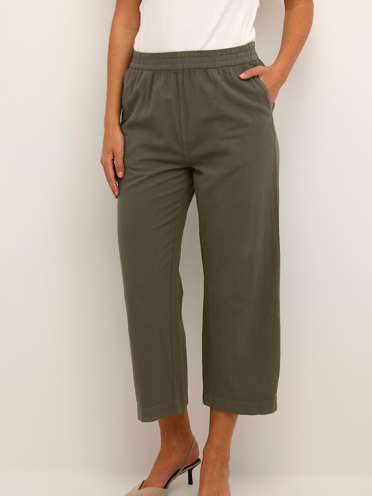 Kaffe Ground Naya Culotte 100% Cotton Trousers - Image 1 of 6