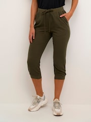 Kaffe Naya Capri Cropped 100% Cotton Trousers - Image 1 of 7