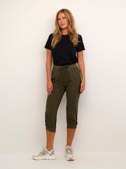 Kaffe Naya Capri Cropped 100% Cotton Trousers - Image 3 of 7