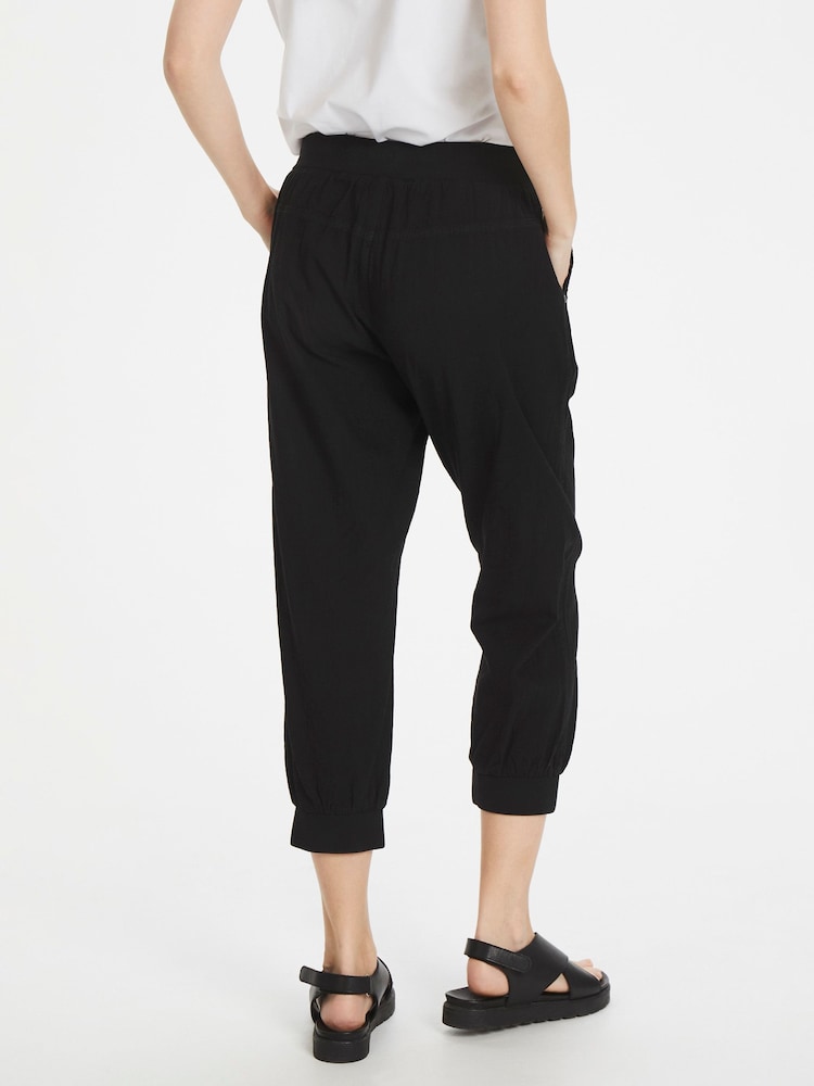 Kaffe Naya Capri Cropped 100% Cotton Trousers - Image 2 of 7