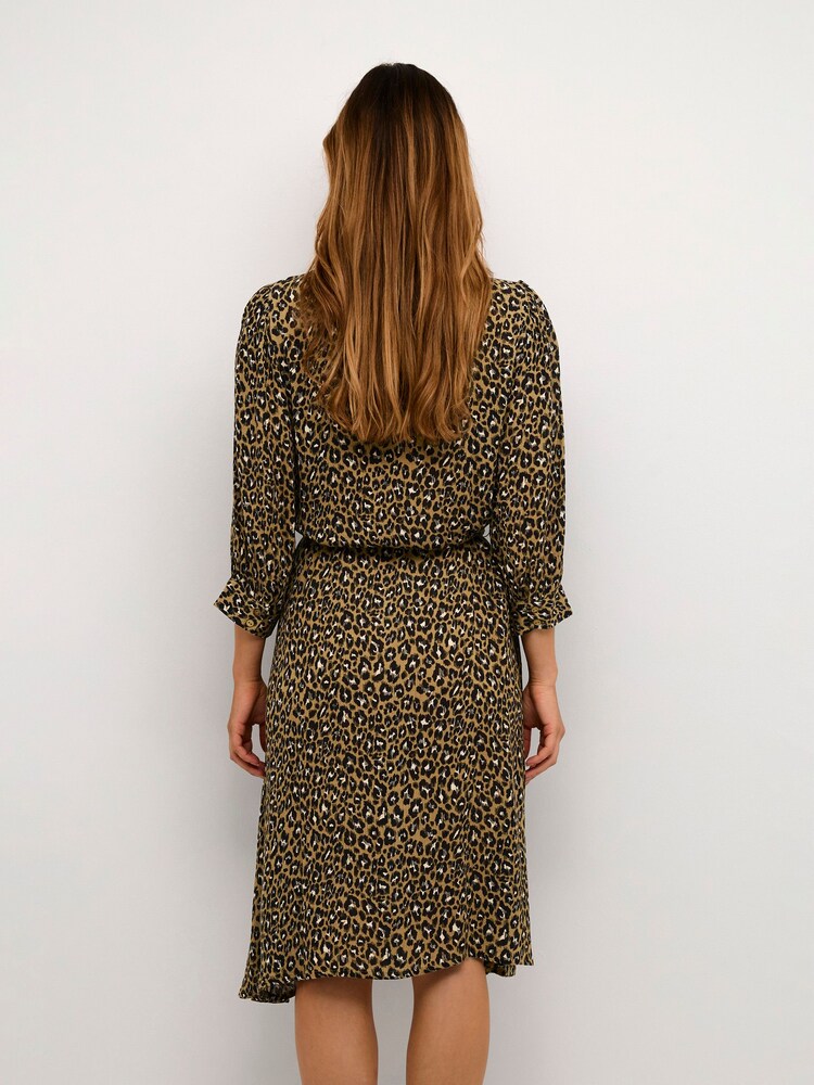Kaffe Length Fit Vibeke Knee And Flare Black Dress - Image 2 of 6