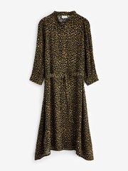 Kaffe Length Fit Vibeke Knee And Flare Black Dress - Image 5 of 6
