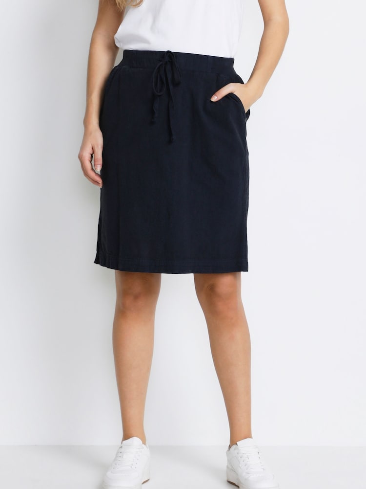Kaffe Naya Knee Length Tie Waist 100% Cotton Skirt - Image 1 of 4