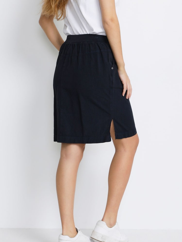 Kaffe Naya Knee Length Tie Waist 100% Cotton Skirt - Image 2 of 4