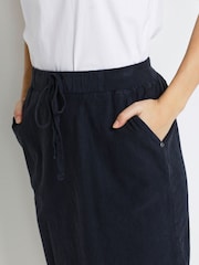 Kaffe Naya Knee Length Tie Waist 100% Cotton Skirt - Image 3 of 4