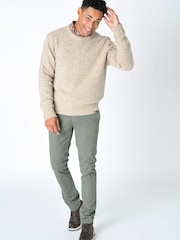 Burgs Mornick Mens Rich Neppy Knit Crew Neck Jumper - Image 4 of 6