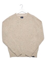 Burgs Mornick Mens Rich Neppy Knit Crew Neck Jumper - Image 6 of 6