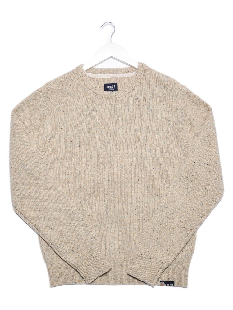 Burgs Mornick Mens Rich Neppy Knit Crew Neck Jumper - Image 6 of 6 Burgs Mornick Mens Rich Neppy Knit Crew Neck Jumper - Image 6 of 6