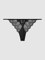Calvin Klein Black Underwear Mesh Lace Thong - Image 2 of 4