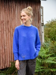 Burgs Lanescot Womens Soft Side Split Crew Neck Jumper - Image 1 of 6