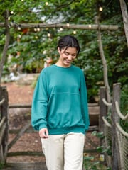 Burgs Green Pendrift Womens Oversized Crew Neck Sweatshirt - Image 1 of 6