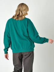 Burgs Green Pendrift Womens Oversized Crew Neck Sweatshirt - Image 3 of 6