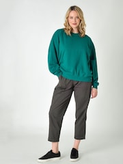 Burgs Green Pendrift Womens Oversized Crew Neck Sweatshirt - Image 4 of 6