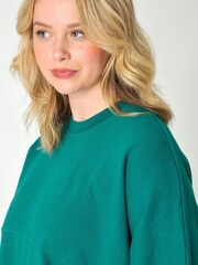 Burgs Green Pendrift Womens Oversized Crew Neck Sweatshirt - Image 5 of 6