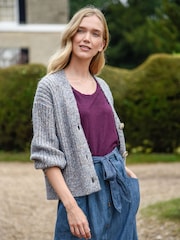 Burgs Meeth Womens Short Boxy Cardigan - Image 1 of 6