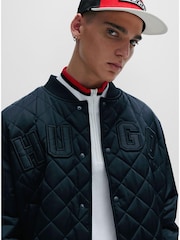 Hugo Trucker Black Cap In Cotton Twill With Racing Inspired Details - Image 2 of 3