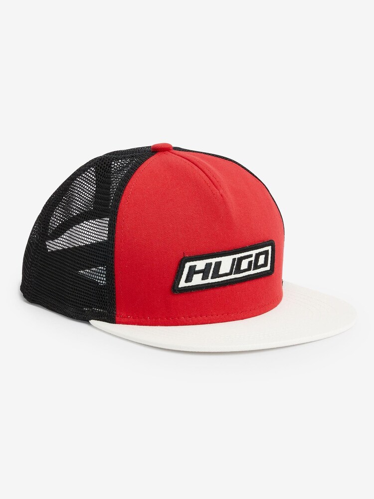 Hugo Trucker Black Cap In Cotton Twill With Racing Inspired Details - Image 3 of 3