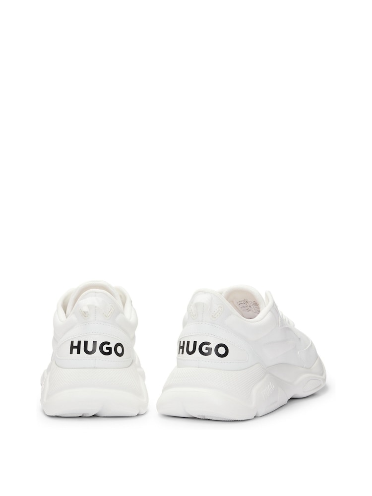 HUGO White Chunky Logo Trainers - Image 3 of 3