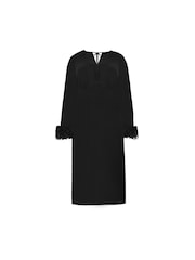 Live Unlimited Black Feather Trim Dress - Image 6 of 6