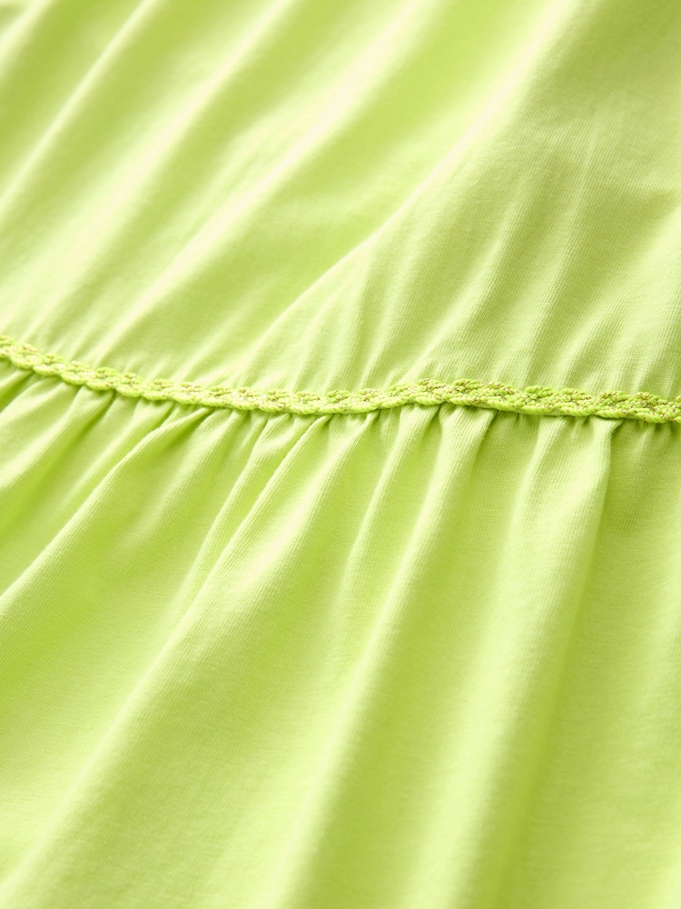 Lime Green Jersey Tiered Summer Dress - Image 7 of 7