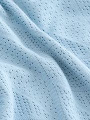 Blue Textured Relaxed Fit T-Shirt - Image 7 of 7