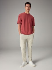 Red Relaxed Fit Heavyweight 100% Cotton T-Shirt - Image 2 of 4