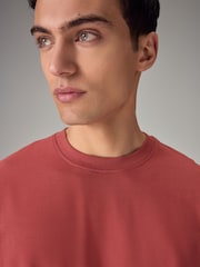 Red Relaxed Fit Heavyweight 100% Cotton T-Shirt - Image 3 of 4