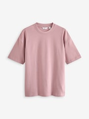 Navy Blue/Pink/Ecru Relaxed Fit Heavyweight T-Shirts 3 Pack - Image 10 of 12