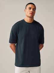 Navy Blue/Pink/Ecru Relaxed Fit Heavyweight T-Shirts 3 Pack - Image 2 of 12
