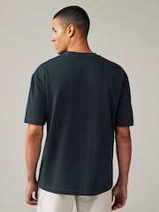 Navy Blue/Pink/Ecru Relaxed Fit Heavyweight T-Shirts 3 Pack - Image 3 of 12