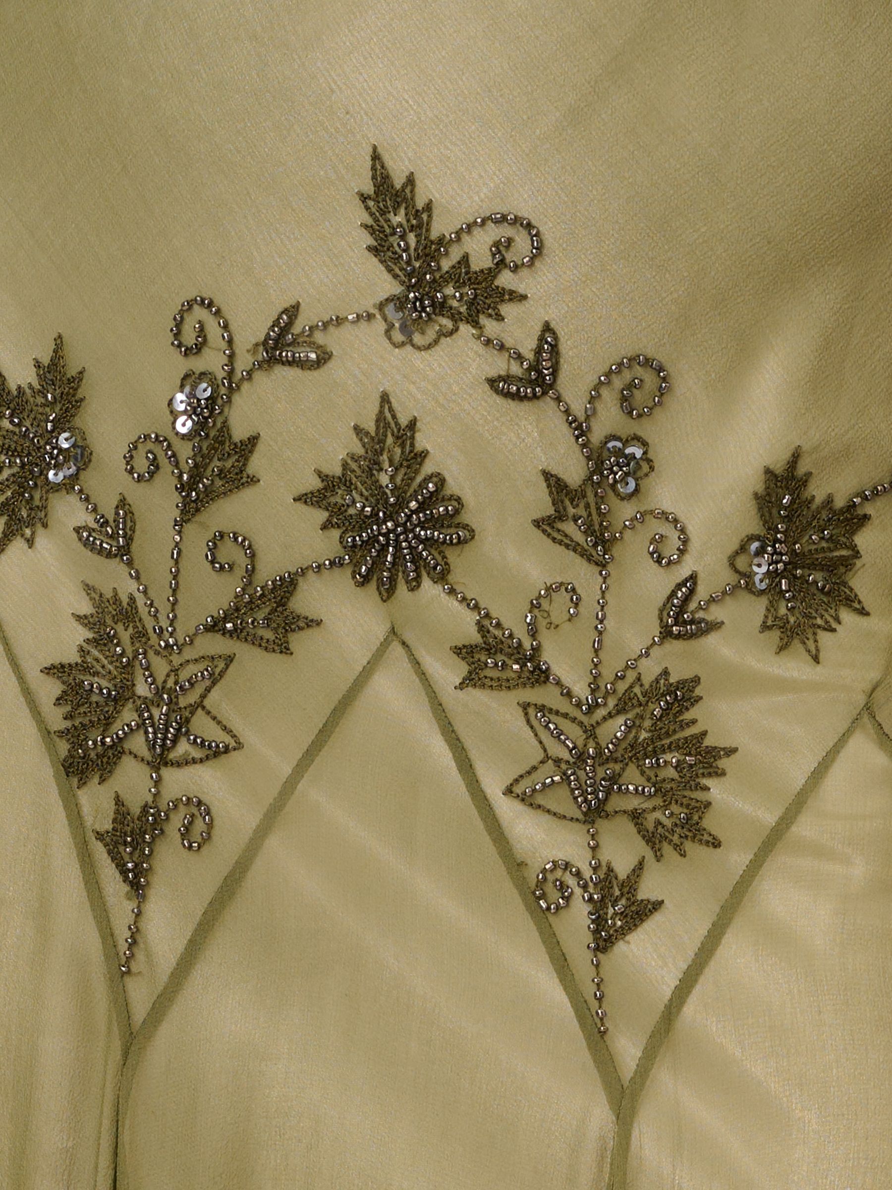 Buy Adrianna Papell Green Beaded Georgette Dress from Next
