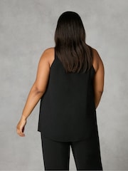 Live Unlimited Black Curve Trim Detail Vest Top - Image 2 of 4