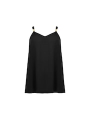 Live Unlimited Black Curve Trim Detail Vest Top - Image 4 of 4