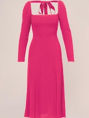 Adrianna Papell Light Pink Crepe Dress - Image 1 of 7