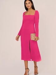 Adrianna Papell Light Pink Crepe Dress - Image 3 of 7