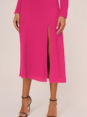 Adrianna Papell Light Pink Crepe Dress - Image 6 of 7