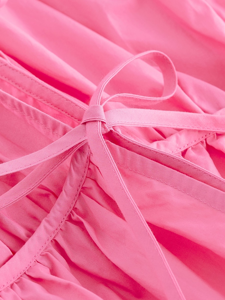 Pink - Popeline-Bluse mit Lagendesign und Schnürung - Bild 7 von 7 Pink - Popeline-Bluse mit Lagendesign und Schnürung - Bild 7 von 7