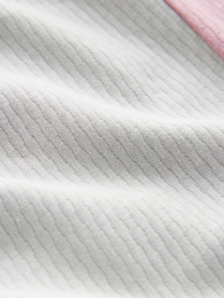 Pink/Grey/White Textured Colour Block T-Shirt - Image 7 of 7