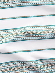 White Navajo 100% Cotton Textured Stripe T-Shirt - Image 5 of 7