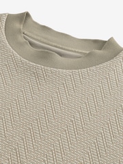 Neutral Zig Zag Texture Relaxed Fit T-Shirt - Image 7 of 7