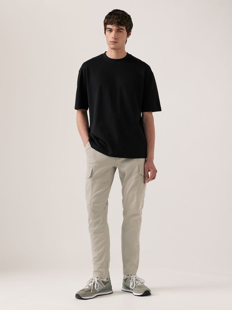 Bleu/noir/neutre - Coupe ample - T-shirt épais 3 Pack - Image 5 of 12