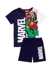Vanilla Underground Blue Boys Licensing Short 100% Cotton Pyjamas - Image 1 of 6