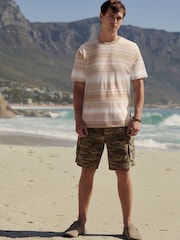 Нейтральный - Textured Stripe 100% Cotton T-Shirt - Image 2 of 7