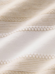 Нейтральный - Textured Stripe 100% Cotton T-Shirt - Image 7 of 7