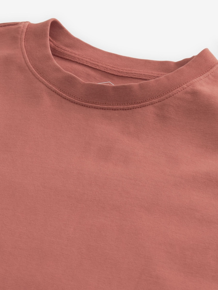 Rust Red Garment Dye Relaxed Fit Heavyweight T-Shirt - Image 6 of 7