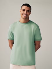 Sage Green Textured T-Shirt - Image 4 of 7