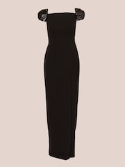 Aidan by Adrianna Papell Stretch Knit Crepe Gown - Image 6 of 7