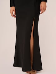 Adrianna Papell Tuxedo Black Dresses With Jewel Buttons - Image 4 of 7