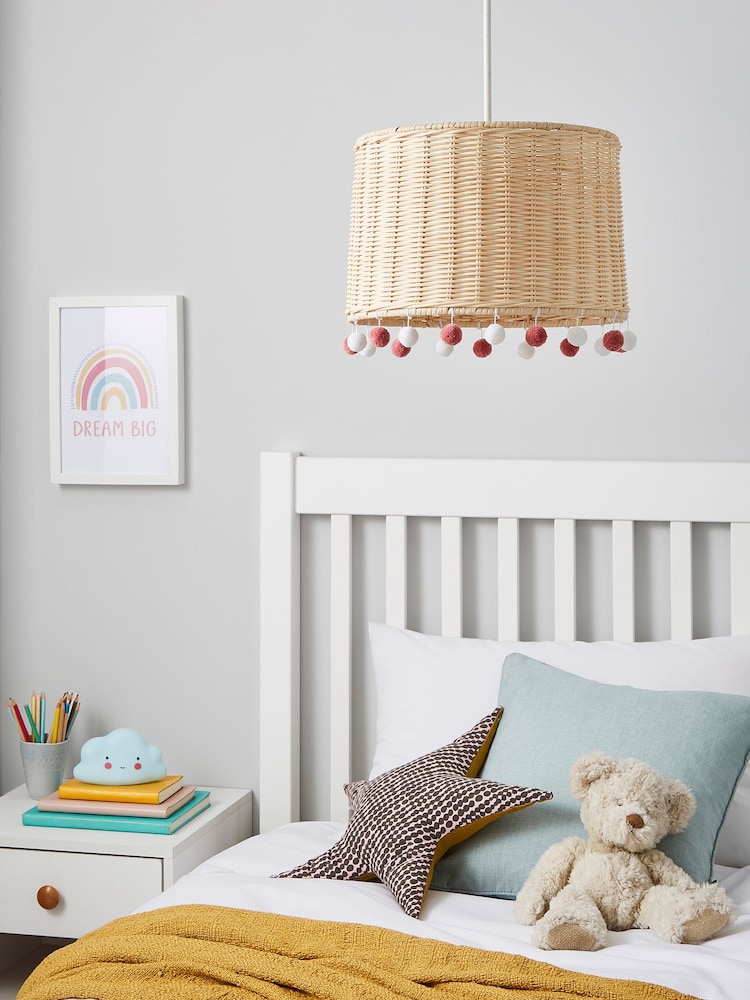 glow Natural Rattan Pom Pom Easyfit Shade - Image 2 of 4