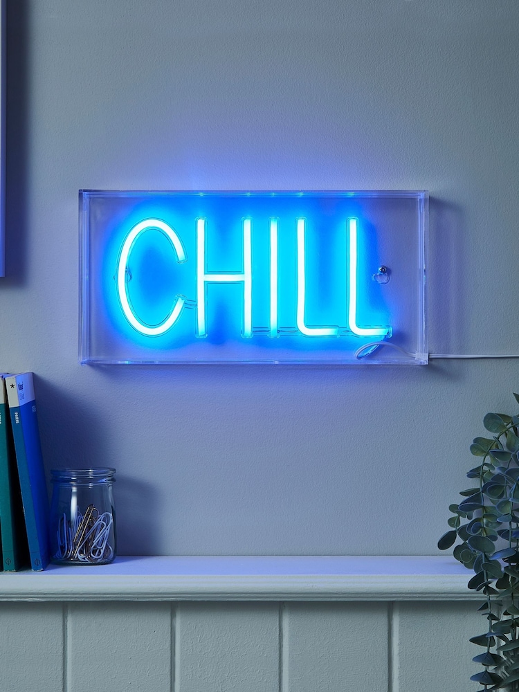 glow Blue LED Chill Acrylic Light Box - Image 1 of 6